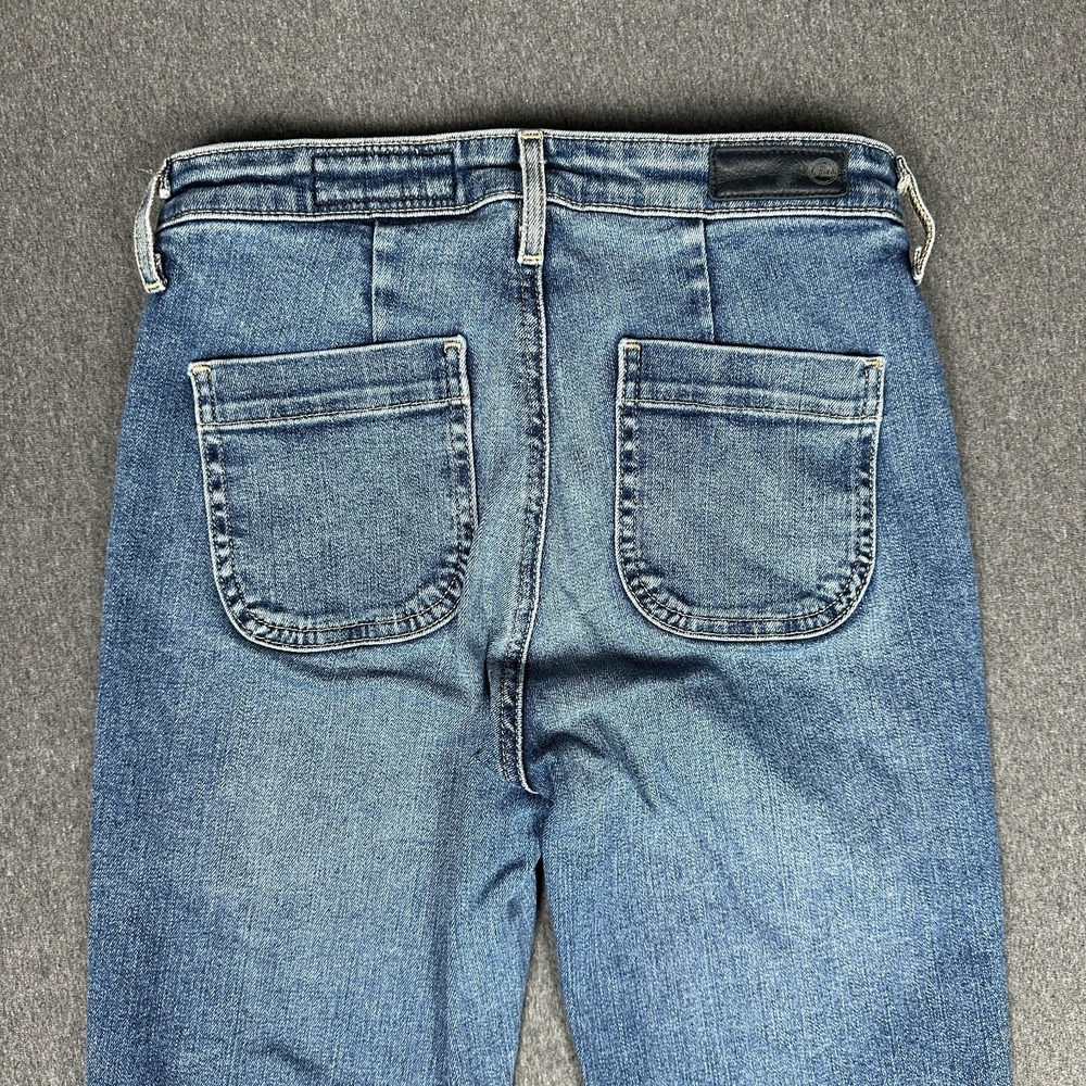 AG Anthropologie Vintage Stevie Ankle Button Up Jeans 25R Slim Straight Patch - Picture 11 of 11